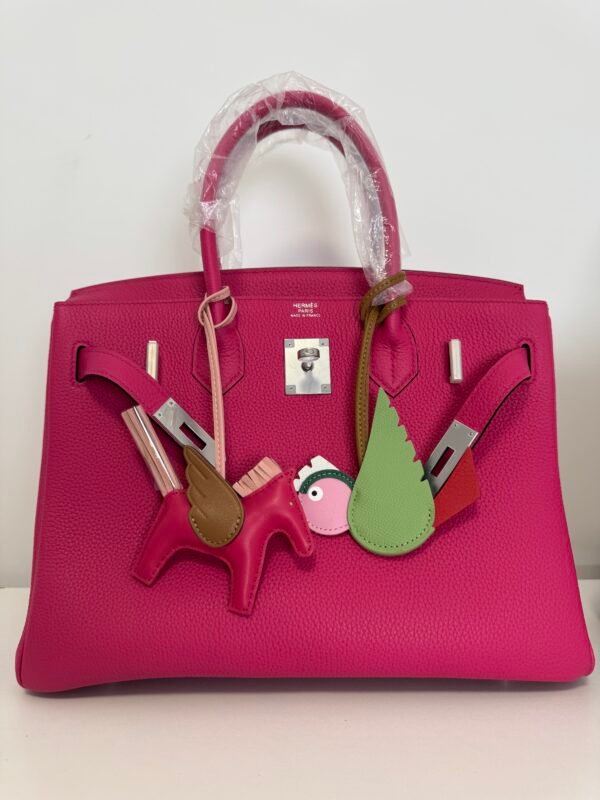 Rose Mexico BK30 Original Togo Leather from Weinheimer Factory Hand Engraved Logo Brass Nail for Fashion