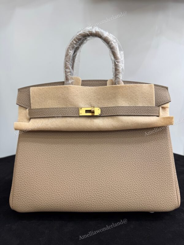 Birkin 30 Gris Tourterelle​​ Togo Retourne Gold HW