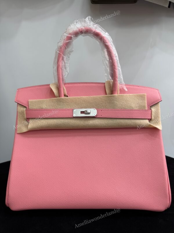 Birkin 30 Rose Confetti Espom Retourne Palladium