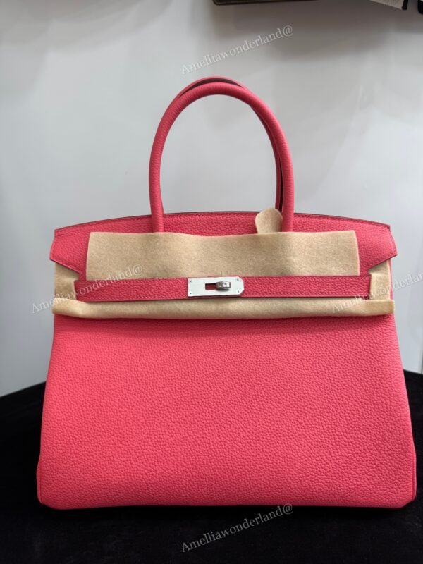 Birkin 30 Rose Azalee Togo Palladium